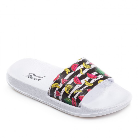 30908-White Flip Flops Pentru Copii 30-35